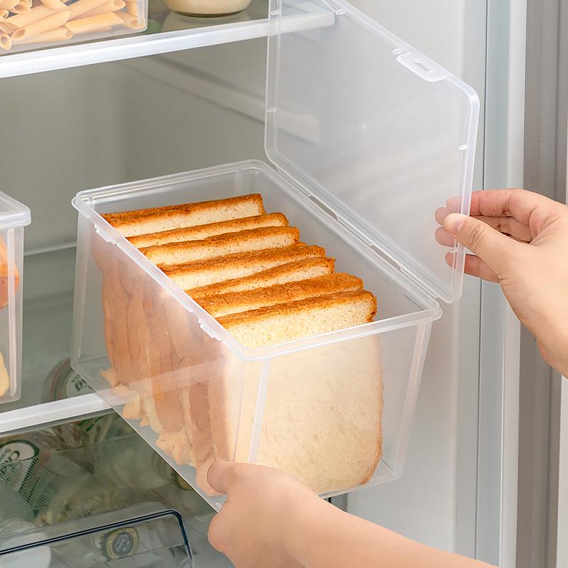 Food-Grade Transparent Plastic Bread Storage Box for Refrigerator