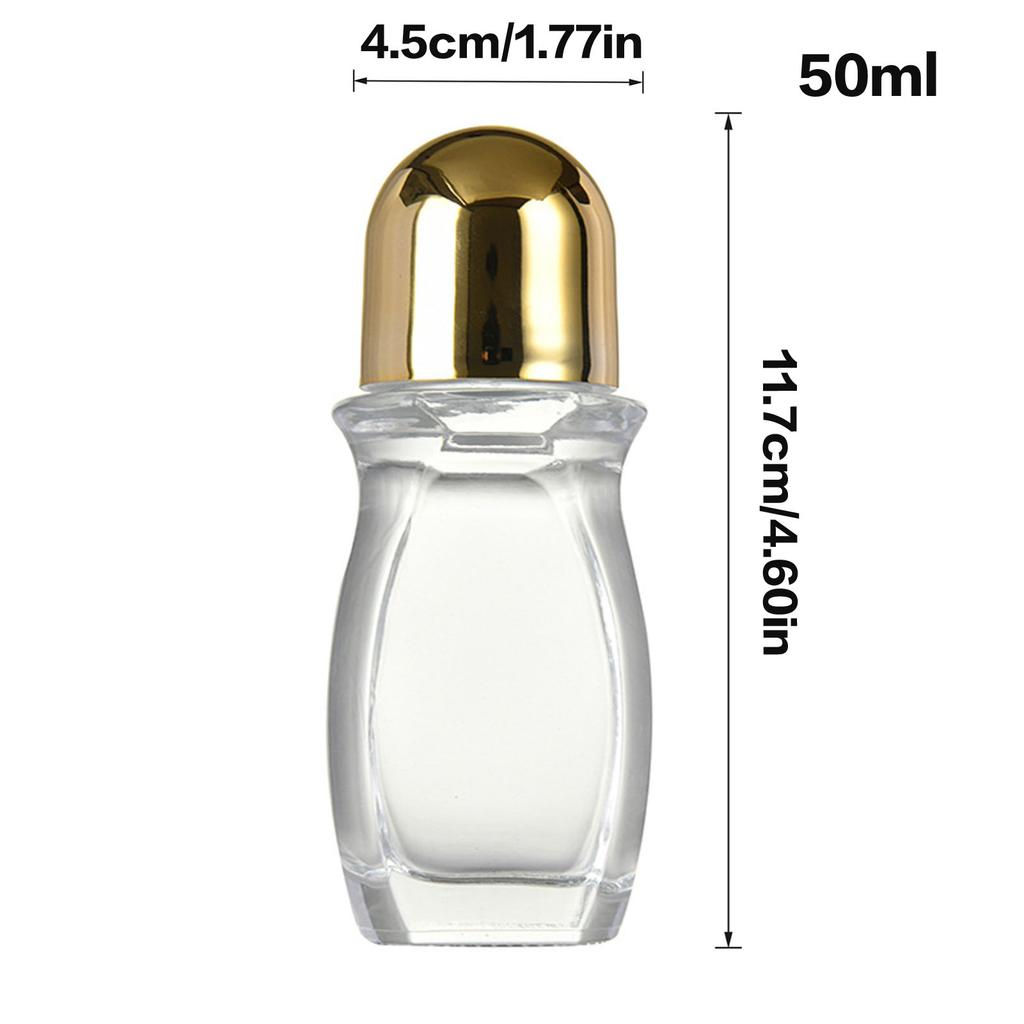 30/50ml Essential Oil Roller Bottles EmptyTransparent Glass Roll On Bottle Travel Sample Essential Oil Vials With Roller Ball