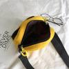 New Cute Cartoon Chicken Canvas Shoulder Bags for Women Mini Crossbody Bag Transparent Window Mobile Phone Bag Lady's Square Bag