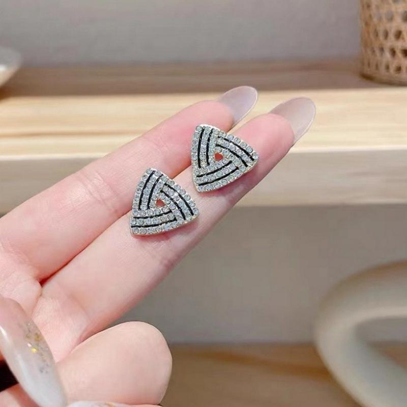 New Black Color Dangle Earrings Crystal Square Pendants Women's Hanging Earrings Korean Fashion Bowknot Pearl Flower Earrings