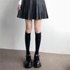 Spring Mountain white stockings pure desire knee socks white black silk long tube thigh socks spring and autumn jk medium tube thin