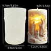 Snow Princess Cylinder Relief Candle Silicone Mold Creative Snow Princess Girl Cylinder Resin Gypsum Clay Concrete Molds