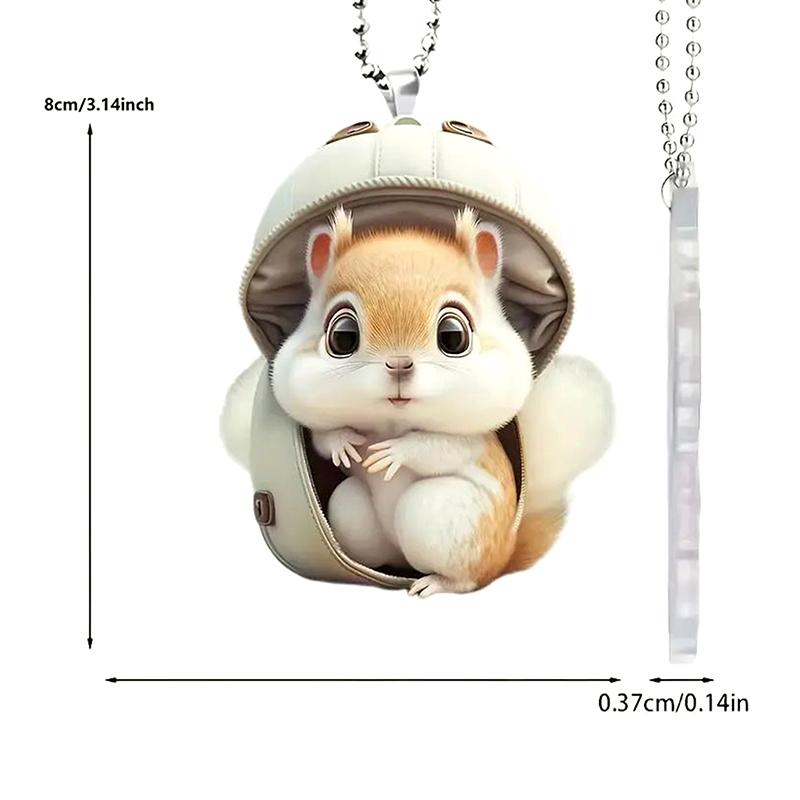 

1 шт. 2D акриловый волшебный летающий кот автомобиль зеркало заднего вида украшение кулон рюкзак брелок украшение авто аксессуары для интерьера бежевый