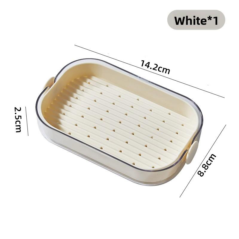 Large Double-layer Draining Box, Household Soap Box, Bathroom Countertop Soap Rack, Bathroom Storage Rack