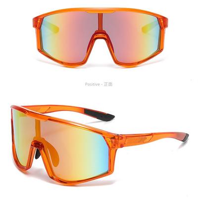 Fashion Sports One-Piece Colorful Large-Frame Glasses Two-Color Temple Sports Cycling Sunglasses Cycling Glasses