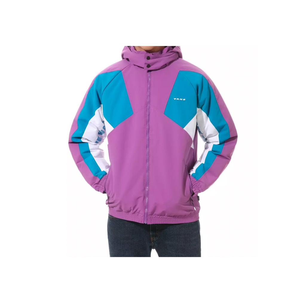 Vans Color Block Sports Hoodie Jacket Men Jackets Purple VN0A49K2ZSV
