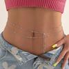 BEPAN Hip Hop Fashion Metal Double Layer Chain Sexy Pants Chain Body Chain Imitation Crystal Fashion Sexy Adjustable Waist Chain