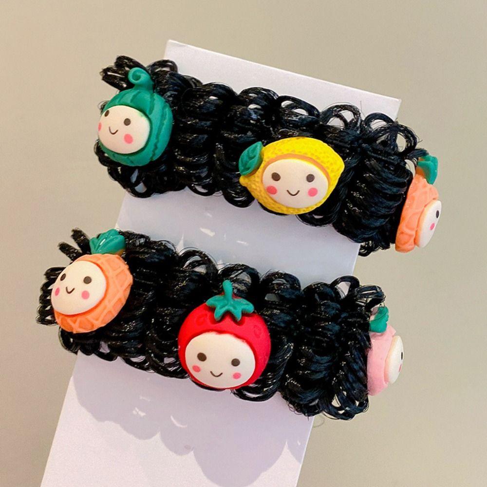 2pcs Kids Headwear Children's Cartoon Wig Cute Girls Headdress Wig Hair Extension Baby Wig Chignon