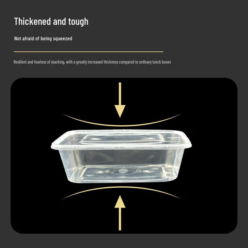 Disposable 650ml Rectangular Food Containers