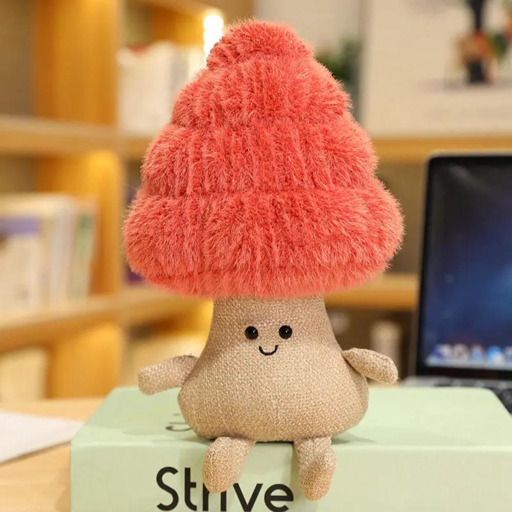 28cm Happy Birthday Cake Plush Doll Stuffed Pine Money Tree Plush Pillow with Leg Smiling Face Plushie Party Decor Kids Gift