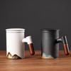 Wushiyuan Far Mountain Wooden Handle Tea Cup Set