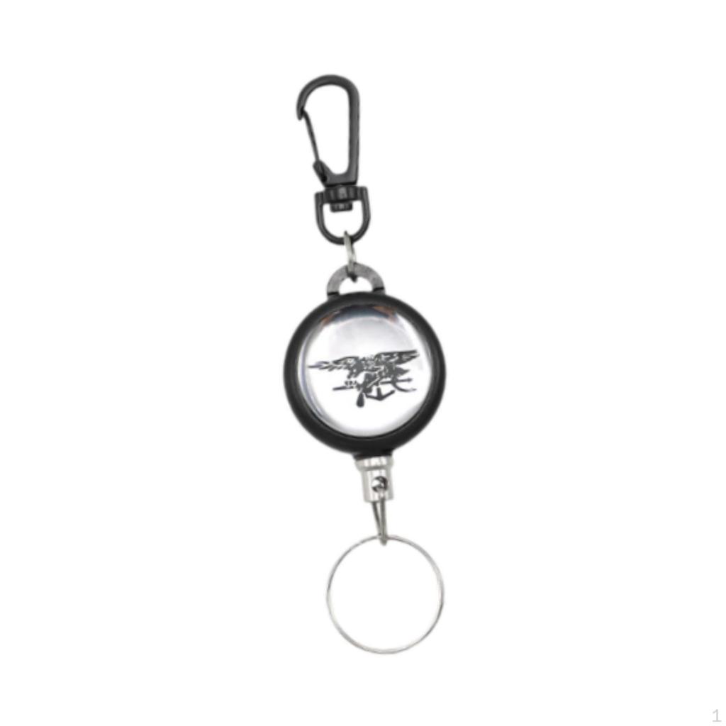Retractable Keychain Holder Lightweight Multipurpose Key Chain Clip Keyring for Backpack Bags Purse
