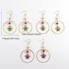 Rust-proof Gold Plated Hoop Dangle Earrings Enamel Bee Charm Red Bead Accent for Women Casual Daily Wear Gift