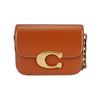 Coach Idol 21 Gold Logo Chain Magnetic Buckle Flap Leather Messenger Bag Women Bags Brown CM557-B4BAR