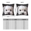 Cute Dog Maltese Pillow Case Print Pillow Cover Vintage Pillowcases For Office Car Home Decor