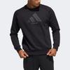 Adidas Th Logo Sweatshirt Casual Sport Crew Neck Long Sleeve Men Sweatshirt Black HE9901