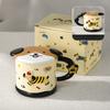 Dachshund Dog with Lid Ceramic Mug Couple Cute Office Water Cup Female Office Worker Particularly Beautiful Cup