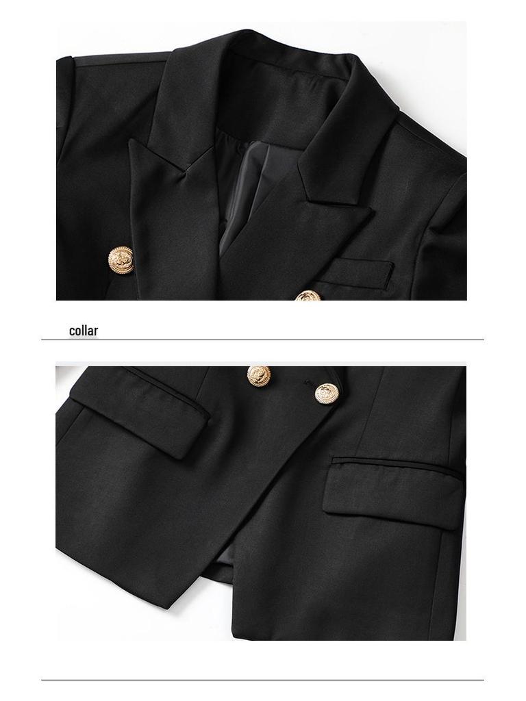 2021 Solid Color Double-Breasted Slim Fit Suit - Multi-color European/American Style