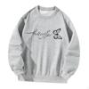 Women Crewneck Sweatshirt Long Sleeve Tops Drop Shoulder Oversized Loose for Vacation Daily Wear
