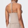 Skin-Friendly Slim Fit Yoga Tank with Strappy Back - Women's Fitness and Running Top