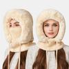 Outdoor Headgear 3 in 1 Hat Scarf Detachable Face Guard Set Adjustable Face Fit Windproof Warm Knit Fleece Cold Weather Hat