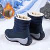 Schneestiefel Damen Plateaustiefel Rutschfeste Damen Winterschuhe Fell Warme Stiefeletten für Damen Wedges Wasserdichte Overknee Stiefel