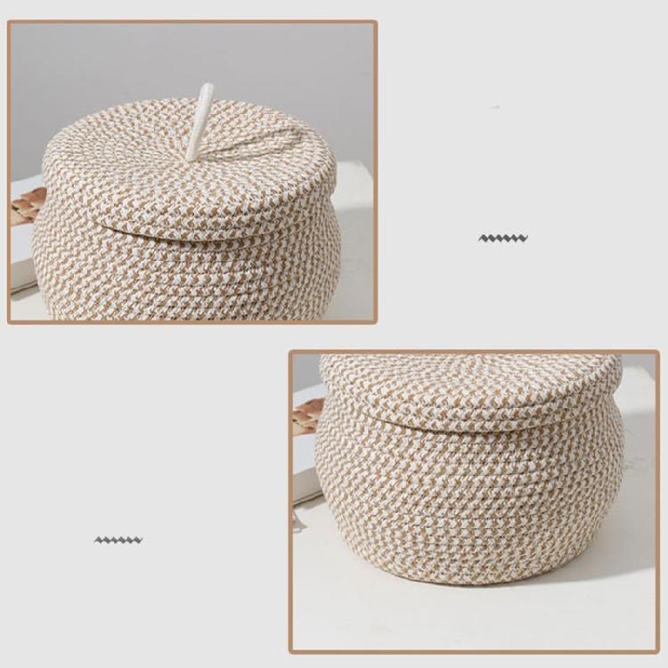 Rope Storage Basket Little Baskets Woven Lid Wicker Key Cotton Small Organizing