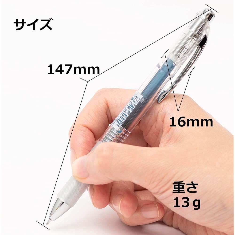 Pentel Ballpoint Pen Gel Ink Gel Infree 0.4mm Clear Shaft XBLN74TL-CA Blue Black