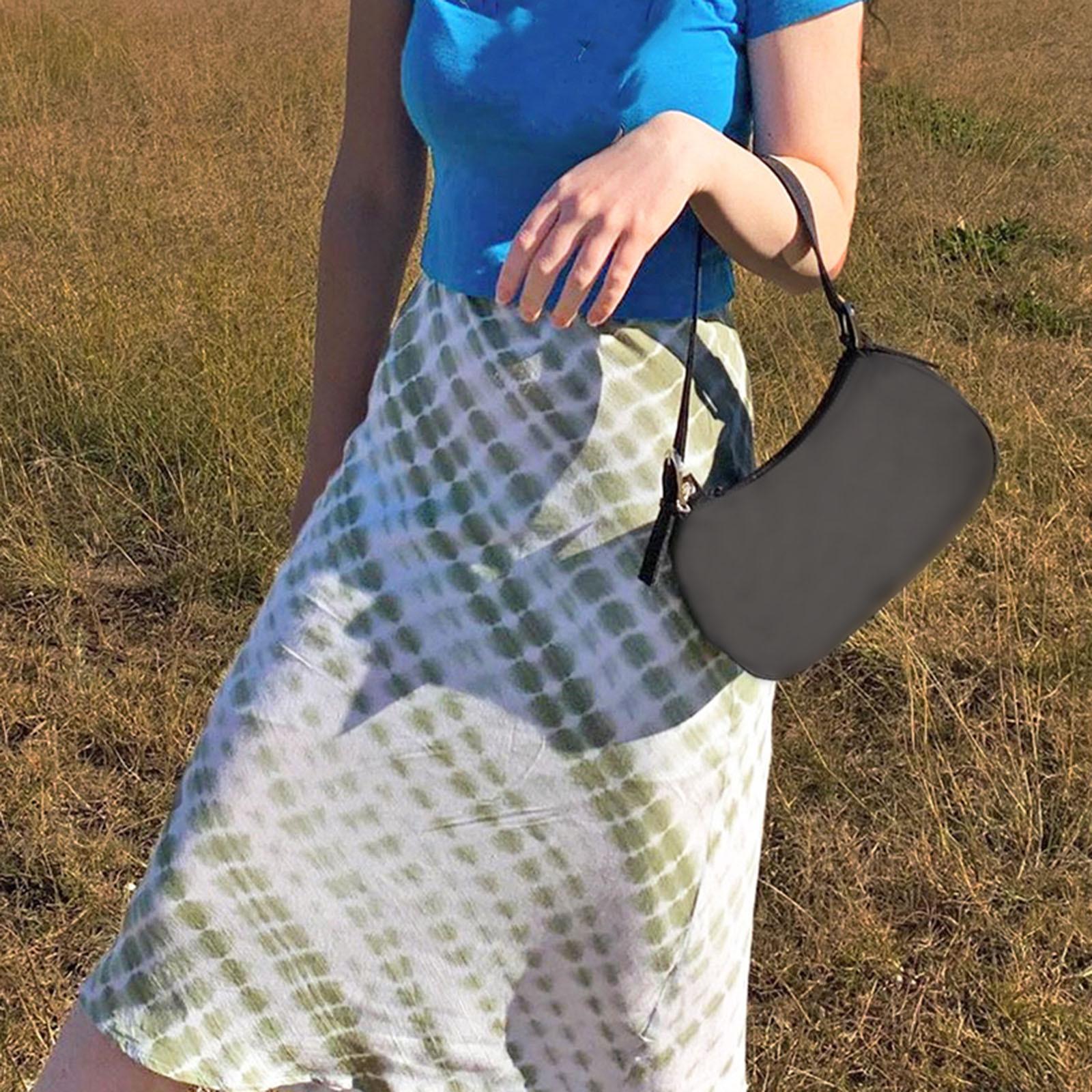 

Женская мода с высокой талией, темпераментная тонкая юбка трапециевидной формы средней длины с принтом S зелёный