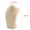 Necklace Pendant Display Bust Mannequin Stand Holder Rack, Linen 235*390mm