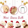 Joint Bear Cute Plush Bear Keychain Bag Ornament Women Handbag Decorations School Student Backpack Christmas Pendant