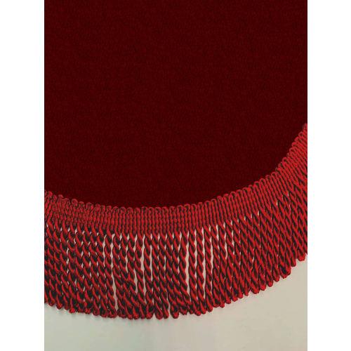Highly breathable upright piano top cover, burgundy, velour-like finish with fringe, one size fits most, 176 x 67 cm, PT-1