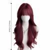 Sztuczne Peruki Harajuku z Grzywką Halloween Cosplay Lolita Peruki Długie Kręcone Falowane Włosy Kobiety