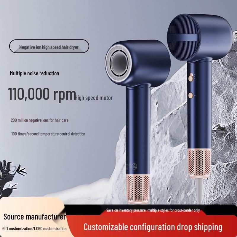 2025 High-Speed Negative Ion Professional Hair Dryer for Home and Salon, Hot and Cold Air, Large Air Volume.