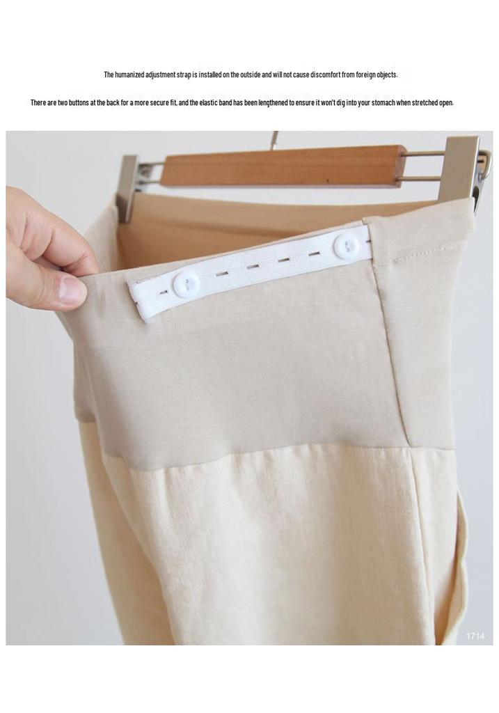 2026 New Spring-Autumn Maternity Base Layer Pants: Lightweight, Casual Wear for Pregnancy