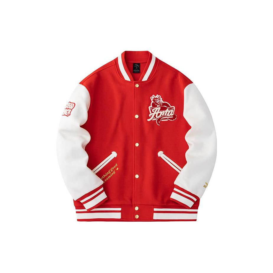 Anta Lifestyle Collection Sports Lifestyle Collection Baseball Jacket Unisex Rich Red 152418745S-1