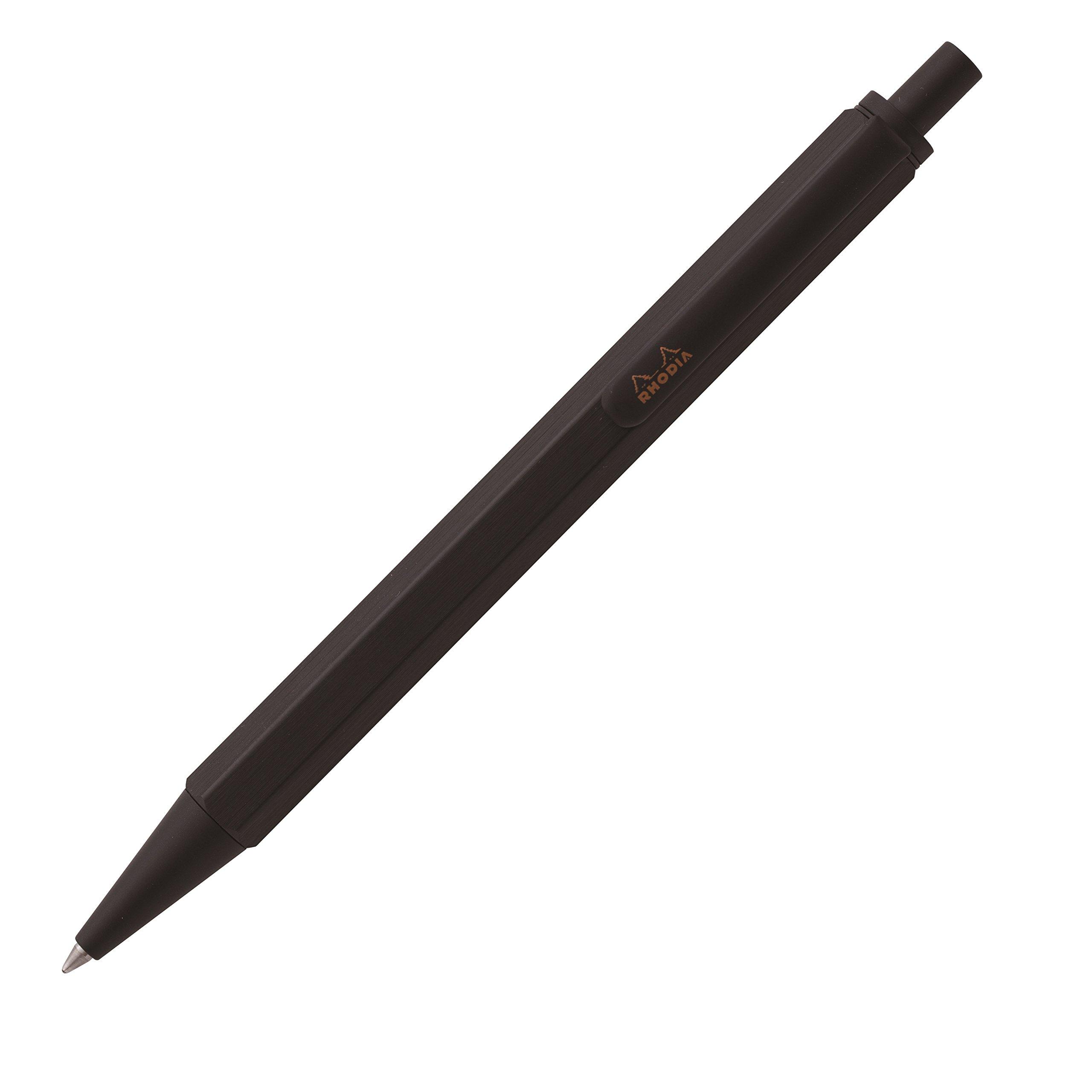 Rhodia Ballpoint Pen Script 0.7mm Hexagonal Barrel Aluminum Black cf9289