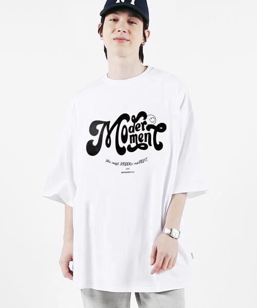 Modernoment Balloon Logo Oversized Short Sleeve T-Shirt [White]