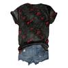 Damenmode Lässig Kurzarm Halloween Print Tops Halloween Elegante Oberteile