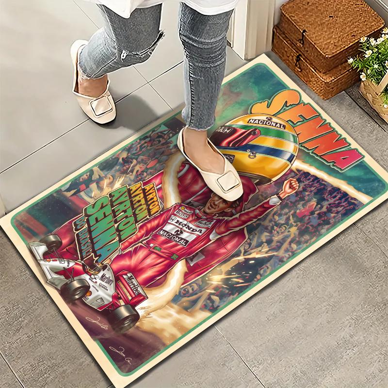 Ayrton Senna Carpet Rug for Living Room Bedroom Home Sofa Decoration,Kids play Nonslip Floor Mat
