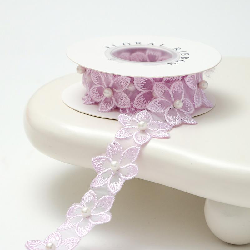 

2/10yards Flower Bouquet Binding DIY Hair Bows Wrapping Decor Pink Purple Series Romantic Floral Art Satin Ribbon 3.5cm*2yards