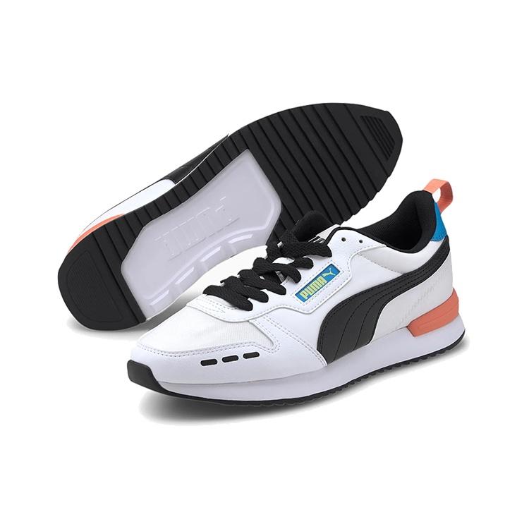 Puma R78 Neon Low Running Shoes Black/Orange/White Men's 373203-02