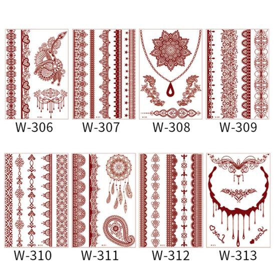 Waterproof Lace Geometric Tattoo Sticker Party Choker Temporary Body Art Decal
