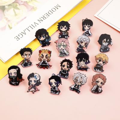 Japanese Anime Brooch Demon Slayer Acrylic Brooch DIY Decoration Backpack Clothes Hat Gifts for Friend