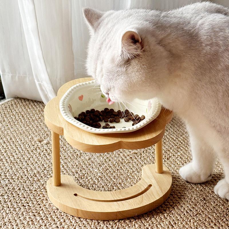 Ceramic Pet Cat Bowl Pet Drinking Water Feeding Bowl Ceramics Cat Food Dog Food Utensils Cat Dog Pet Supplies Accessories