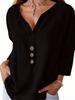 European & American Women's Retro Cotton Lapel Shirt with Sophisticated Button Design