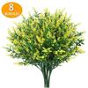 8 Bundles 35CM Artificial Lavender Flowers Fake Plant Outdoor Decoration Wedding Table Flower Arrangement DIY Green Fake Plant