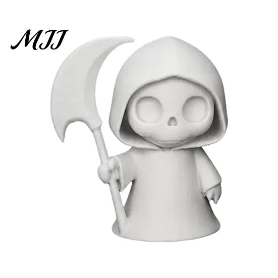 Gift For Home Office 3D Printed Ghost Figurine, Cute Desktop Ornament, Mini Storage Organizer Halloween Reaper Statue for Study Room Decoration