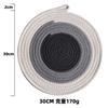 Contrasting cotton rope placemat pastoral thickened thermal insulation pad cotton and linen woven table mat household heat-resistant and anti-scalding