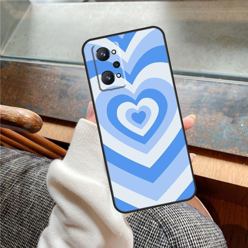 Sage Green Coffee Love Heart Latte Case For Realme 12 Pro Plus 11 13 14 C63 C61 C55 C51 C53 C25 C65 C67 C71 C75 GT6 GT7 15 Pro